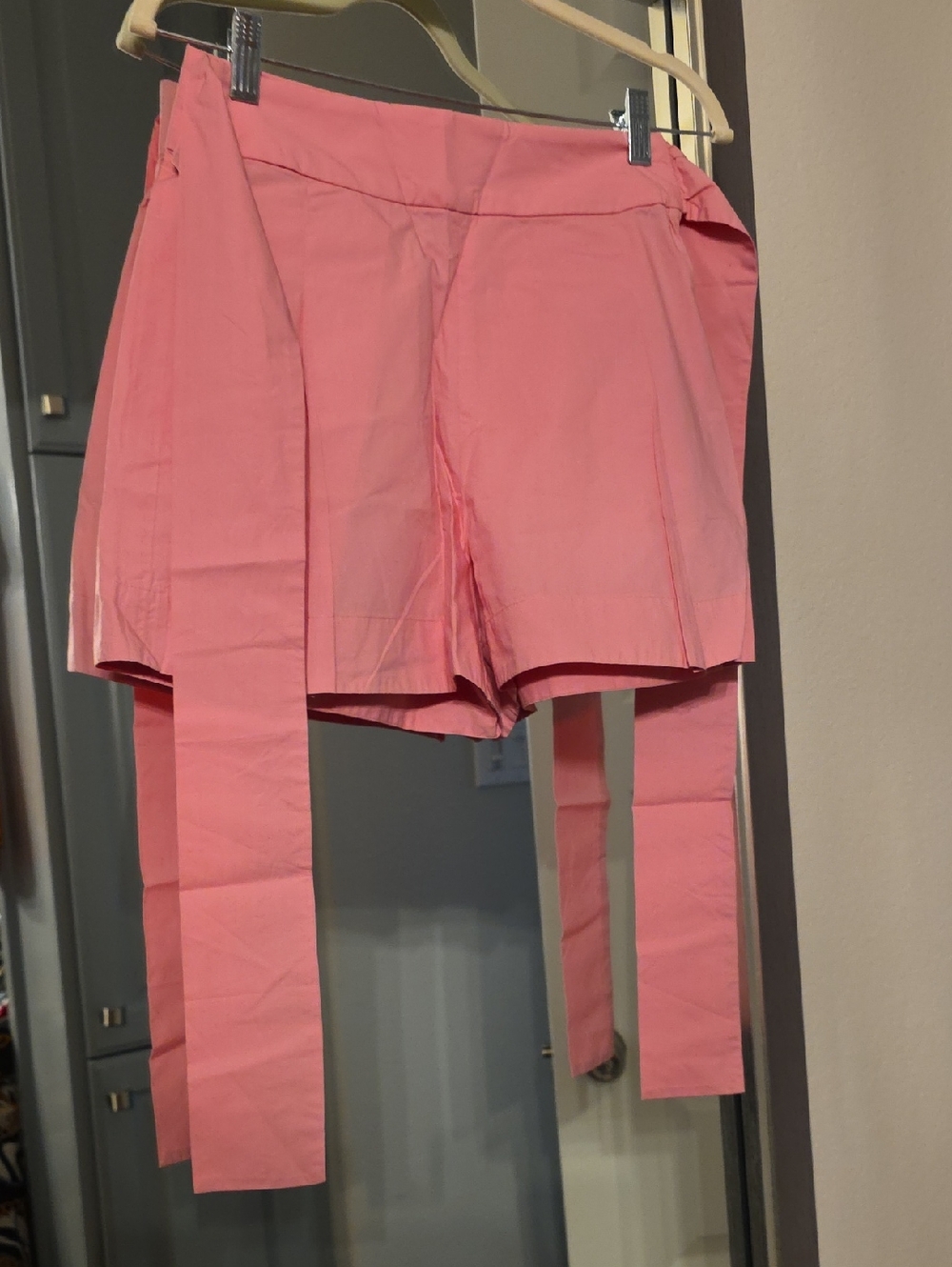 J. Crew Pink Tie-Waist Skort with Long Sashes